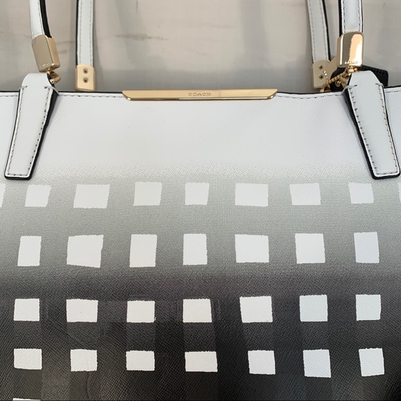 Coach Madison East Wes Tote Gingham Saffiano 30118 - Picture 6 of 9